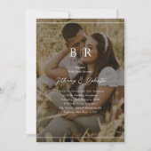 Einladung zum Hochzeitsfeiern mit Minimalistischem (Vorderseite)