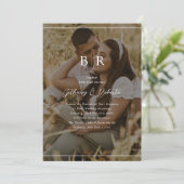 Einladung zum Hochzeitsfeiern mit Minimalistischem (Stehend Vorderseite)