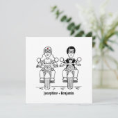 Einladung zum Hochzeitsfeiern mit personalisiertem (Stehend Vorderseite)