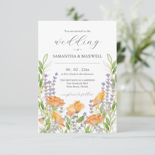 Einladung zum Hochzeitsfeiern mit QR-Code einzigar (Stehend Vorderseite)