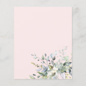 Einladung zum Hochzeitsfeiern mit rosa Blush (Rückseite)