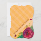 Einladung zum Hochzeitsfeiern mit Rose (Vorderseite)