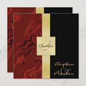 Einladung zum Hochzeitsfeiern mit Roten Wirbel (Vorne/Hinten)