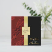 Einladung zum Hochzeitsfeiern mit Roten Wirbel (Stehend Vorderseite)