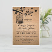 Einladung zum Hochzeitsfeiern mit Rustikal Brown P (Stehend Vorderseite)