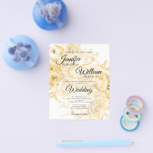 Einladung zum Hochzeitsfeiern mit schwarzem und go Flyer (Einzeln)