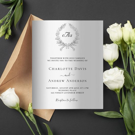 Einladung zum Hochzeitsfeiern mit Silberkranz