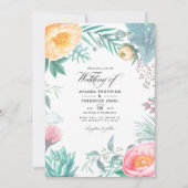 Einladung zum Hochzeitsfeiern mit tropischer Minze (Vorderseite)