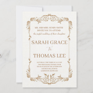 Einladung zum Hochzeitsfeiern mit Verziertem Rahme