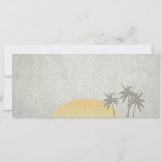 Einladung zum Hochzeitsfeiern mit Vintagem Boardin (Rückseite)