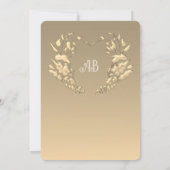 Einladung zum Hochzeitsfeiern mit Vintagem Wappen (Rückseite)