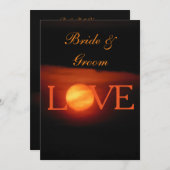 Einladung zum Hochzeitsfeiern mit Vollernte Moon (Vorne/Hinten)