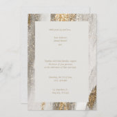 Einladung zum Hochzeitsfeiern mit weißem Glitzer (Vorne/Hinten)