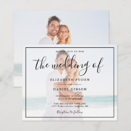 Einladung zum Hochzeitsfeiern mit weißem und schwa