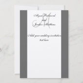 Einladung zum Hochzeitsfeiern Monogram Metallic Si (Rückseite)