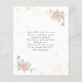 Einladung zum Hochzeitsfeiern Pink Peony Flyer (Hinten)