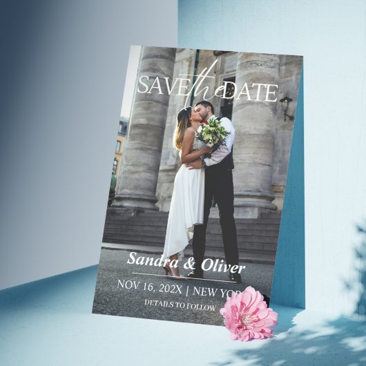 Einladung zum Hochzeitsfeiern - Save the Date grau