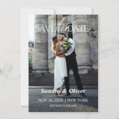 Einladung zum Hochzeitsfeiern - Save the Date grau (Vorderseite)