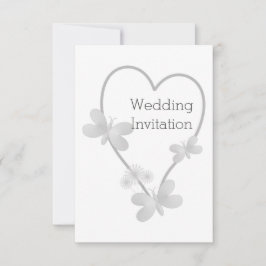 Einladung zum Hochzeitsfeiern Silberherzen Schmett