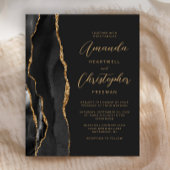 Einladung zum Hochzeitsfeiern von Black Gold