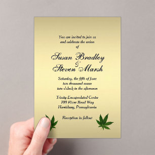 Einladung zum Hochzeitsfeiern von Classy Gold Weed