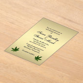 Einladung zum Hochzeitsfeiern von Classy Gold Weed (Ablage )