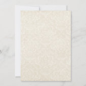 Einladung zum Hochzeitsfeiern von Cream & White Da (Rückseite)