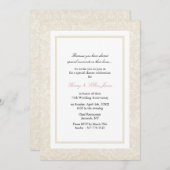 Einladung zum Hochzeitsfeiern von Cream & White Da (Vorne/Hinten)