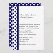 Einladung zum Hochzeitsfeiern von Navy Blue & Whit (Vorne/Hinten)