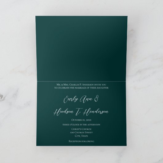 Einladung zum Hochzeitsfeiern Western - Einladung (Innenseite)