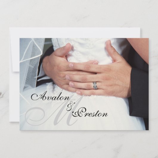 Einladung zum Hochzeitsfeiern "Wrapped in Liebe" (Vorderseite)