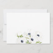 Einladung zum Hochzeitsfest - Anemone Blume (Rückseite)