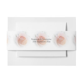 Einladung zum Hochzeitsfest Bauchband Pfirsichpink Einladungsbanderole