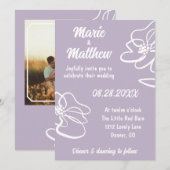 Einladung zum Hochzeitsfest im klassischen Foto La (Vorne/Hinten)