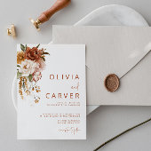 Einladung zum Hochzeitsfest mit Blumensonnenschirm