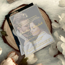 Einladung zum Hochzeitsfoil für Minimalistisches M