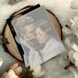 Einladung zum Hochzeitsfoil für Minimalistisches M