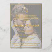 Einladung zum Hochzeitsfoil für Minimalistisches M (Vorderseite)