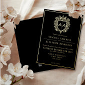 Einladung zum Hochzeitsfoil für Monogram-Wappen