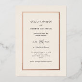 Einladung zum Hochzeitsfoil im klassischen Rahmen (Vorderseite)