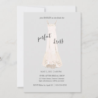 Einladung zum Hochzeitskleid