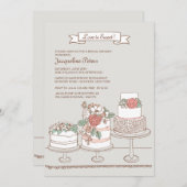 Einladung zum Hochzeitskuchen (Vorne/Hinten)