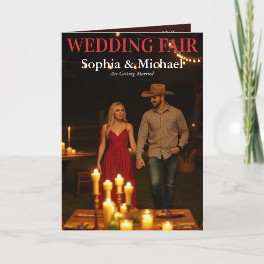 Einladung zum Hochzeitslandmagazin (Vorderseite)