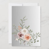 Einladung zum Hochzeitspaziergang Boho Pink Peony (Rückseite)