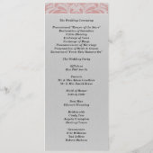 Einladung zum Hochzeitsprogramm für Monogram Pink (Rückseite)