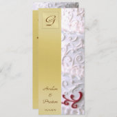 Einladung zum Hochzeitsprogramm für Monogram White (Vorne/Hinten)