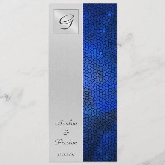 Einladung zum Hochzeitsprogramm für verkettetes Gl (Vorderseite)