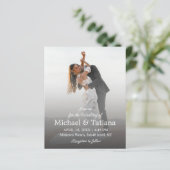 Einladung zum Hochzeitsschreiben eines modernen Fo (Stehend Vorderseite)