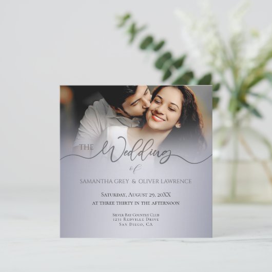 Einladung zum Hochzeitsschreiben von handgeschrieb (Stehend Vorderseite)