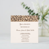 Einladung zum Hochzeitsschreiben von Leopard (Stehend Vorderseite)